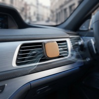 Désodorisant Voiture Luxe Cuir Alliage Zinc Parfum Rose Évaporation Naturelle Longue Durée Design Élégant Premium Chic
