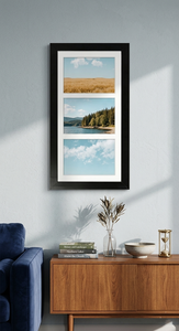 S&amp;L 7x14 Black Wood Collage Picture <strong>Frame</strong> with Mat for 3 Openings 4x6 <strong>Photos</strong> Large Wall Mount <strong>Triple</strong> <strong>Photo</strong> <strong>Frame</strong> Home Decor - Product Image 6