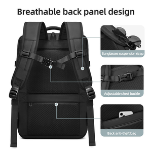 Sac à dos de voyage multifonctionnel pour homme de grande capacité, extensible, à compression sous vide, imperméable, avec airbag - Product Image 6