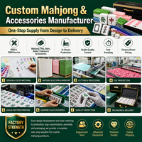 Tapis de Mahjong en similicuir vert émeraude, couverture de table de Mahjong et de Rummy haut de gamme, collections de jeux de marque