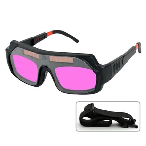 Lunettes de soudage solaires à obscurcissement automatique avec 5 lentilles de protection, lunettes de soudage Anti-éblouissement, lunettes pour les yeux