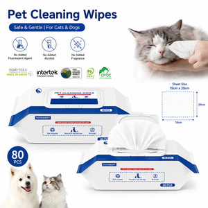 Toallitas Húmedas <span class=keywords><strong>para</strong></span> <span class=keywords><strong>Perros</strong></span> y Gatos, 80 Unidades, Limpieza de Ojos y Partes del Cuerpo, Sin Necesidad de Enjuague, Material de Fibra de Papel - Product Image 5