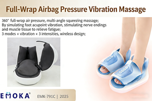 Перезаряжаемая Массажная обувь 3-в-1: вибрация + тепло + давление воздуха для облегчения боли при ходьбе и кровообращения - Product Image 2