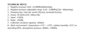 Machine d'aspiration médicale électrique approuvée <span class=keywords><strong>CE</strong></span> ISO, aspiration portable des mucosités - Product Image 6