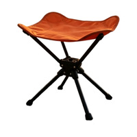 Chaise pliante légère rotative à 360 degrés, tabouret triangulaire en acier au carbone Oxford pour camping, extérieur, moto, pique-nique