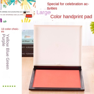 Grand tampon d'empreintes digitales et d'empreintes digitales en plastique de 25x21cm en caoutchouc coloré et encre ABS pour le bureau pour les timbres et les célébrations - Product Image 2