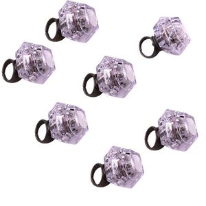 Anillos de Diamantes de Plástico con Luces LED para Decoración de Bodas y Despedidas de Soltera, Anillos Brillantes para Fiestas - Product Image 1