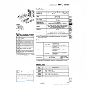 MXQ25L-50โต๊ะสไลด์ลมนิวเมติก SMC - Product Image 1