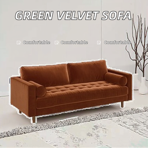 3 posti in velluto <span class=keywords><strong>verde</strong></span> erba moderno divano componibile forma quadrata gambe in legno massiccio soggiorno mobili Villa scuola parco palestra - Product Image 3