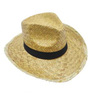 Chapeau de cowboy en paille écologique en gros avec logo personnalisé pour la pêche en extérieur et usage décontracté - Chapeau unisexe promotionnel à prix réduit - Product Image 5