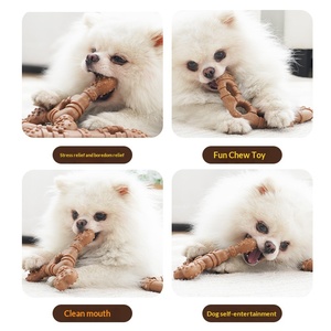 Kla Cool Pet لعبة كلاب رائجة عالمياً، عصا مضغ على شكل عظم، مقاومة للعض، لتنظيف الأسنان، للكلاب الصغيرة ذاتية الترفيه - Product Image 2