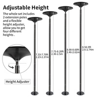 Poteau de danse noir en promotion, tube de pole dance fitness 45 mm
