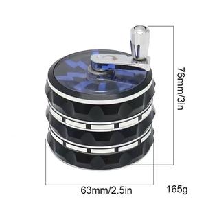 Nuevo Molinillo de Hierbas de Aluminio de 63 mm y 2.5 Pulgadas, 4 Piezas, con Logotipo Personalizado, Dientes de Rayo, Molinillo de Tabaco Manual - Product Image 3