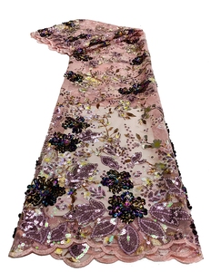 Vendita calda maglia francese in pizzo abito <span class=keywords><strong>da</strong></span> sposa <span class=keywords><strong>da</strong></span> sposa con Tessuto <span class=keywords><strong>da</strong></span> ricamo <span class=keywords><strong>di</strong></span> paillettes africano Senegal Tessuto glitterato - Product Image 1