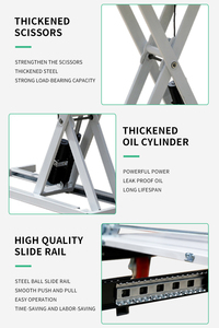 Heavy Duty Hydraulic Lift Table Cart Platform <b>Trolley</b> 280kg Capacity Steel Construction for Industrial Handling CL-H65-2 CL-H65- - Product Image 5