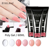 Gel d'extension d'ongle acrylique imbibé UV réparation renforcer le gel dur fluide rapide constructeur poly gel d'extension liquide pour l'art des ongles