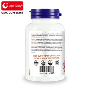 Suplemento de Vitamina B-6 con Etiqueta Personalizada, 100 mg, Apoyo a la Salud Cardiovascular para Adultos, Cápsulas de Vitamina B-6 - Product Image 3