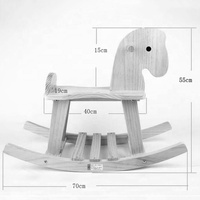Dessin animé Trojan Enfants Cheval À Bascule Bébé Chaise Berçante En Bois Jouet Cheval De Troie