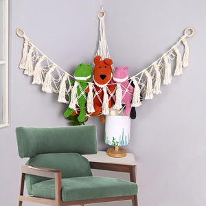 Decoración para guardería, sala <span class=keywords><strong>de</strong></span> juegos, dormitorio, habitación <span class=keywords><strong>de</strong></span> niños, almacenamiento, macramé, juguete, hamaca colgante, almacenamiento <span class=keywords><strong>de</strong></span> animales <span class=keywords><strong>de</strong></span> peluche, decoración <span class=keywords><strong>de</strong></span> pared - Product Image 2
