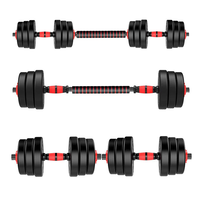 Vente en gros d'équipement de fitness en néoprène à domicile haltères réglables en fonte bon marché PVC ciment 20kg support d'exercice