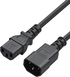Penjualan langsung pabrikan dari kabel listrik VDE IEC C13 hingga C14 konektor, C13/C14, C13-C14
