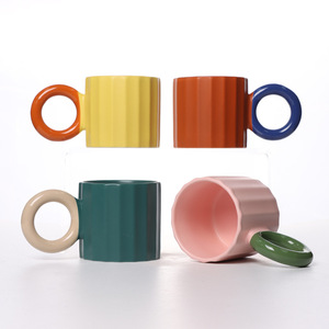 <b>Ceramic</b> Mug Solid Color With Handle Office Water <b>Cup</b> Business Gifts Spring 2022 - Product Image 2