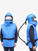 Casque de protection pour sablage avec système de filtration d'air et régulateur – Ensemble complet