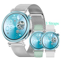 Reloj Inteligente de Moda SK9 Mini con Pantalla AMOLED de 1.19'', Android, Resistente al Agua, Correa de Silicona, Responde Llamadas, Monitor de Ritmo Cardíaco, Seguimiento de Actividad Física, 4 Días de Autonomía
