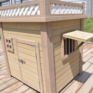 Caseta para Perros de Madera Maciza para Exteriores, Resistente a la Lluvia, para Interiores, para Perros Pequeños, Medianos y Grandes, con Cierre de Botón y Función Transpirable para Patio - Product Image 3