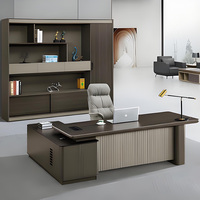 Bureaux informatiques modernes de luxe en forme de L pour cadres, postes de travail de PDG, ensemble de mobilier de direction, table en bois design, vente en gros