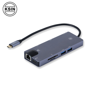 5-en-1 <span class=keywords><strong>USB</strong></span> <span class=keywords><strong>C</strong></span> adaptador de red tipo <span class=keywords><strong>C</strong></span> adaptador <span class=keywords><strong>multipuerto</strong></span> con salida HDMI 4k RJ45 gigabit Ethernet 2USB - Product Image 4