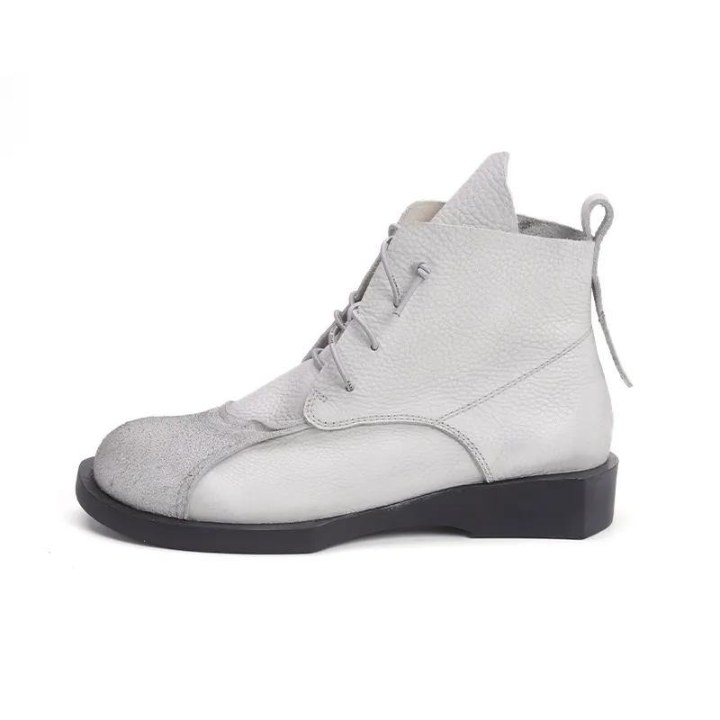 2023 Designer Classic Leather Casual Elastic Belt Plus size donna Flat white Boots donna Martin Boots prezzo di fabbrica all'ingrosso