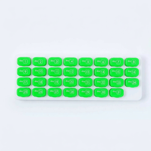 Wholesale Travel Portable 31 Compartment Independent <b>Packaging</b> PP Child-Resistant Multicolor <b>Small</b> Digital Transparent Medicine - Product Image 3