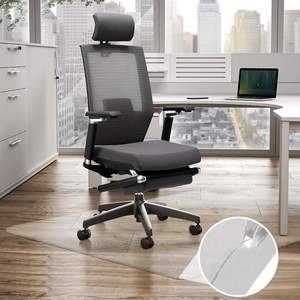 Wistery 36"x48" Transparent PVC <b>Office</b> <b>Chair</b> Mat <b>for</b> Hard <b>Floors</b> Non-Slip Desk & Hardwood <b>Floor</b> <b>Protection</b> <b>for</b> Outdoor Spaces - Product Image 2