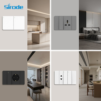 Interrupteurs et prises électriques muraux Sirode série A2, design moderne et durable, plaque en PC, 1/2/3 postes, norme américaine.