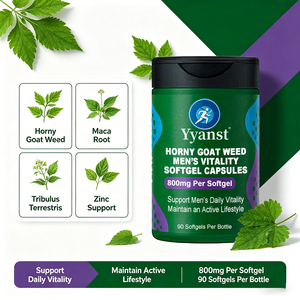 Extrait de Horny Goat Weed en gélules molles 800mg 90 pièces Formule à base de plantes pour la vitalité quotidienne, pour un mode de vie actif et le bien-être général - Product Image 5