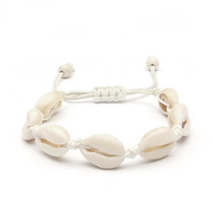 Bracciale/Cavigliera/Collana Artigianale con Perle Naturali di Conchiglia Cowrie, Gioielli da Spiaggia Stile Hawaiano <span class=keywords><strong>Giamaicano</strong></span> Regolabile da Donna - Product Image 2