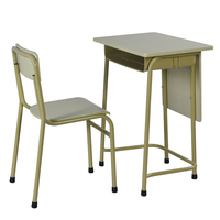 Échantillon gratuit de banc d'école en métal et ensemble de chaises de bureau pour les étudiants d'université pour la salle de classe et l'hôtel