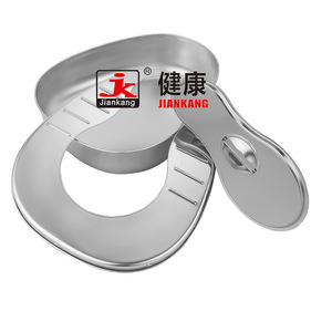 Bassin de lit ovale en acier inoxydable Jiankang avec couvercle, style occidental, pour hommes - Product Image 1