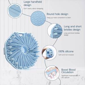 Unisex Multi-Functional Comfortable Silicone <b>Bath</b> <b>Brush</b> Custom Logo Soft-Bristled Massage Body <b>Brush</b> Quality Cleaning <b>Brushes</b> - Product Image 3