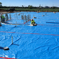 10 Mil Bahan Poliolefin Biru Penghalang Uap di Bawah Beton dalam Aplikasi Konstruksi Komersial
