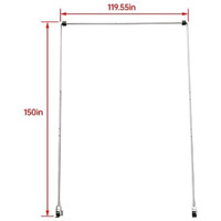 Kit de bras de bâche de camion personnalisé 119,55 pouces * 150 pouces compatible avec les remorques de camion, 4 ressorts en aluminium, adapté aux camions à benne basculante jusqu'à 24 pieds