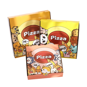 Food Grade Flute Corrugated Custom Printed Size Caja Para Pizza Design Cardboard black slice Carton price corrugated Pizza Box