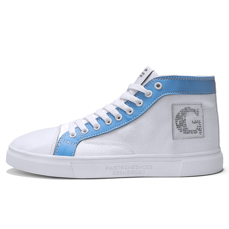 Кроссовки мужские с высокой посадкой, дышащие холщовые сникерсы с сетчатым верхом, повседневная прогулочная обувь