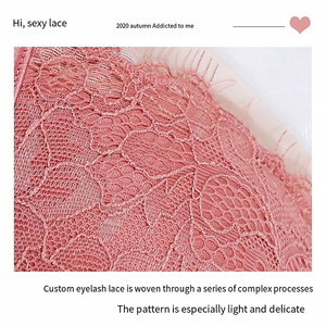 New Sexy Lace Underwear Women's Steel Free Bra Set <b>Thin</b> Cotton Triangle Cup Bra - Product Image 5