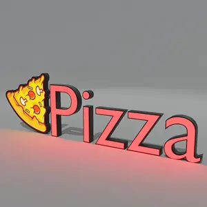 Açık Pizza dükkanı reklam alfabe akrilik tabela 3D Logo kanal harfler