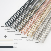 Mécanisme de reliure à anneaux en métal argenté personnalisé de 15 mm de diamètre intérieur, base noire, avec plusieurs trous pour album de cartes photo DIY et classeur de budget