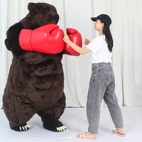 Funtoys Costume de mascotte gonflable géant très demandé, ours noir asiatique en peluche, marron, animal mignon, portatif, 2m/2.6m/3m