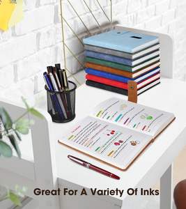 개인 맞춤형 가죽 하드커버 스타일리시 노트북 A5 사이즈 가로줄 노트북 프로모션 선물용 저널 노트북 - Product Image 5