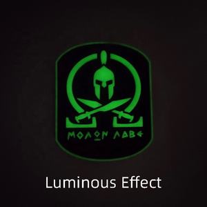 Patch en caoutchouc PVC pour casque Spartan, badge tactique, pour la décoration des vêtements, avec attaches auto-agrippantes - Product Image 2